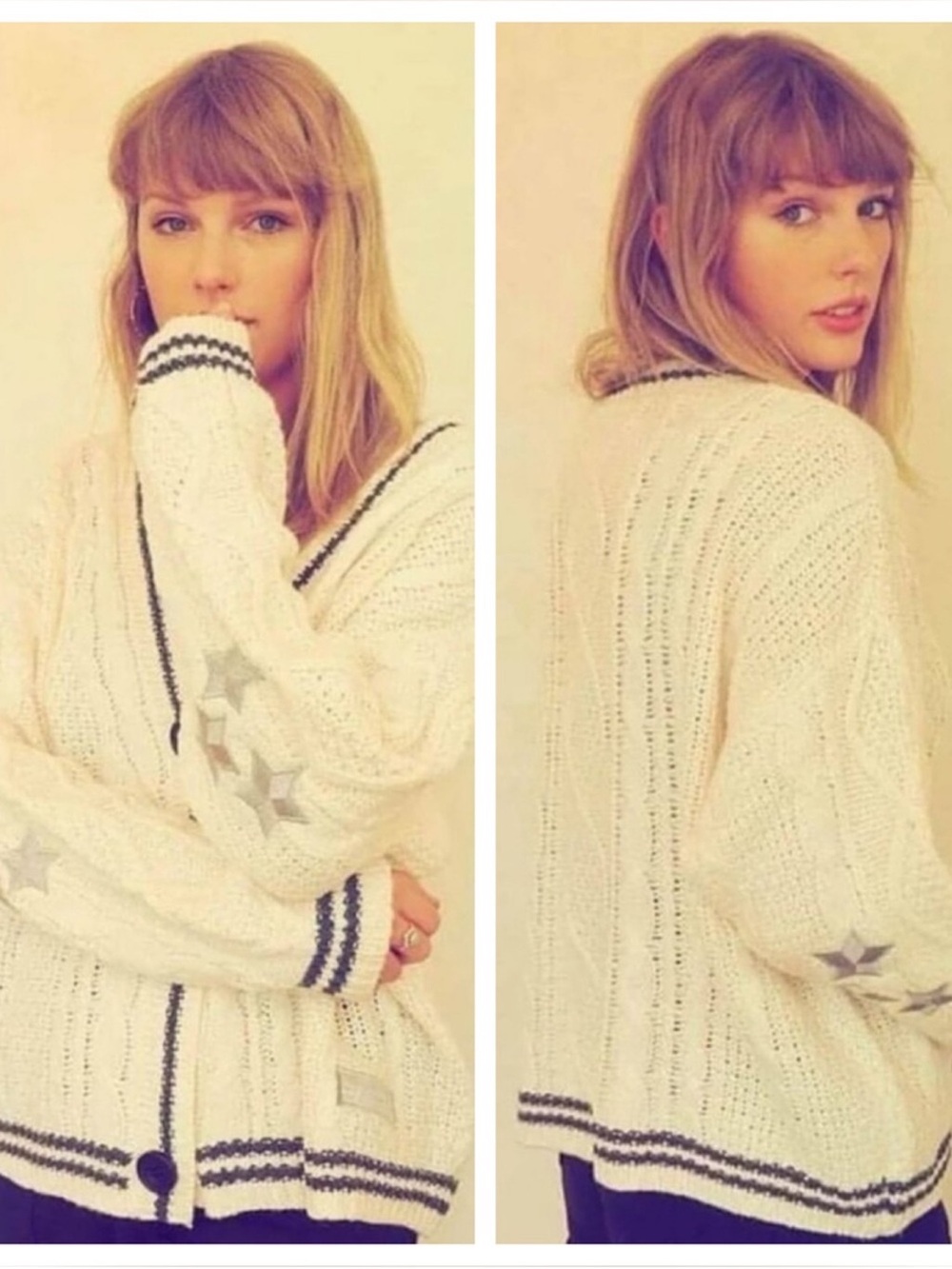 Taylor Swift Folklore Cream chunky Cardigan 3X/4X